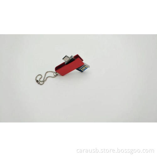 red OTG swivel mini usb flash drive 16GB for Mobile phones